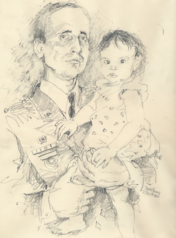 Soldier with child