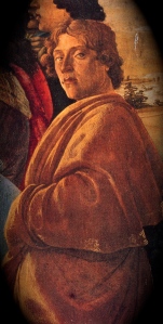 botticelli self portrait, detail