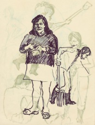 287 Pestalozzi sketches - Debbie & Vreni