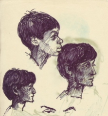294 Pestalozzi sketches - Shyama & young boy